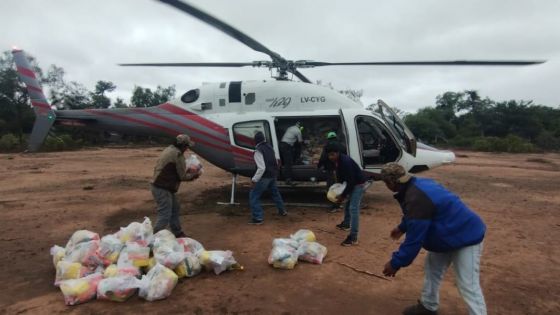 Asistencia aérea y terrestre en Rivadavia Banda Sur para comunidades aisladas