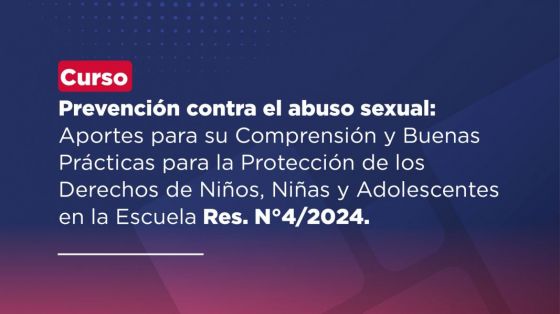 Curso de abordaje de situaciones de vulneración de derechos para docentes de Rivadavia Banda Sur