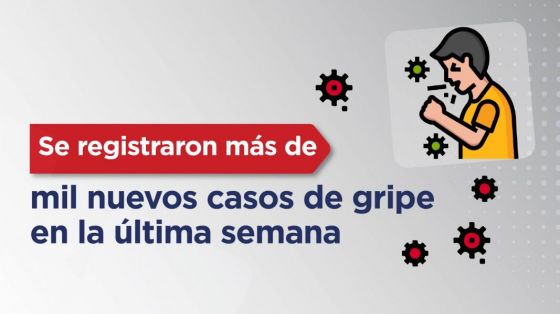 Se registraron más de mil nuevos casos de gripe en la última semana