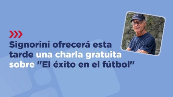 Signorini ofrecerá esta tarde una charla gratuita sobre 