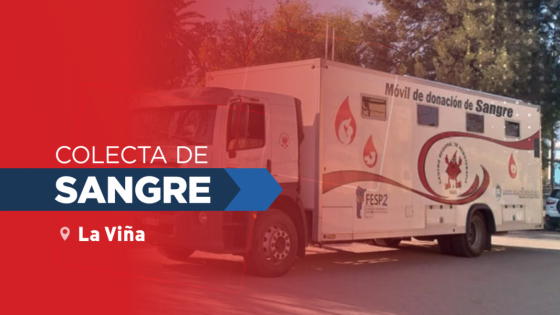 Hoy se realizará una colecta de sangre de todo grupo y factor en La Viña