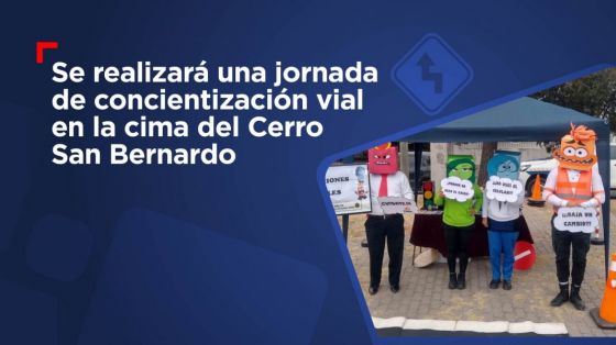 Se realizará una jornada de concientización vial en la cima del Cerro San Bernardo