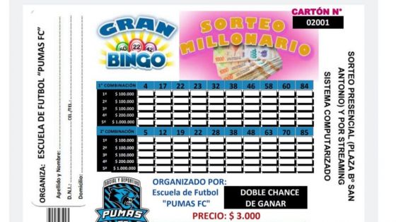 ENREJA denunció penalmente la venta de un bingo no autorizado en el departamento Anta