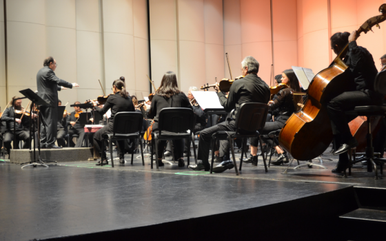 La Orquesta de la Provincia se prepara para su presentación en el Alejandro I