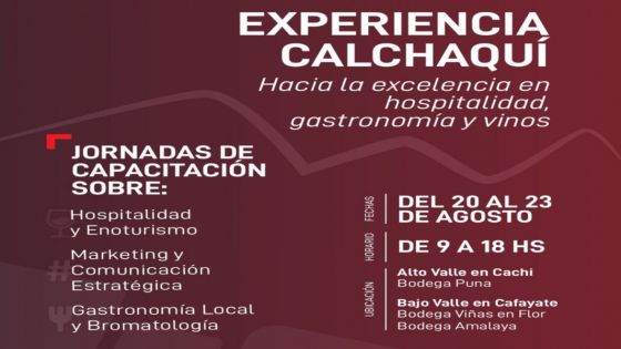 Finalizan las inscripciones para #ExperienciaCalchaquí