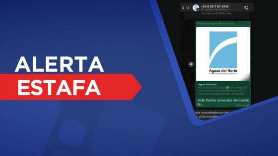 Nuevamente Aguas del Norte alerta sobre estafas con falsas promociones