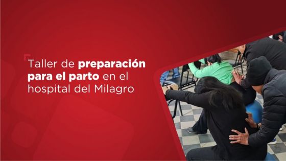 Taller de preparación para el parto en el hospital Del Milagro