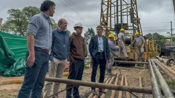 Etapa final de la obra del pozo de agua en el polideportivo Delmi