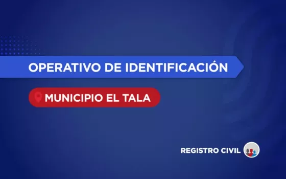 Desde mañana, el Registro Civil realizará un operativo de identificación en El Tala