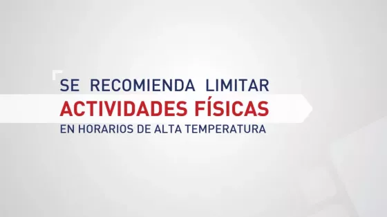 Se recomienda limitar actividades físicas en horarios de alta temperatura