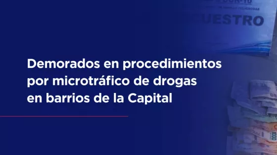 Demorados en procedimientos por microtráfico de drogas en barrios de la Capital