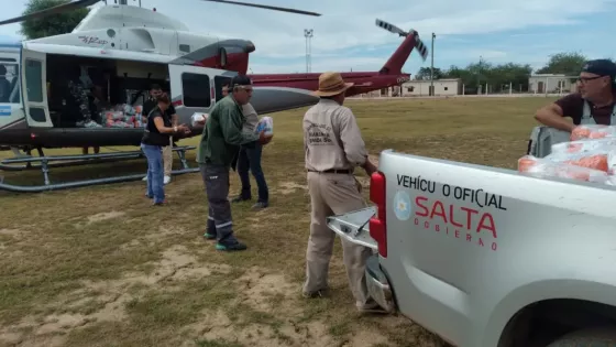 Desarrollo Social coordinó operativos aéreos para asistir a parajes aislados por la crecida de ríos